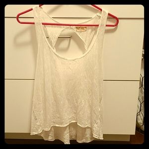 HOLLISTER Sheer Double Twist Tank Top